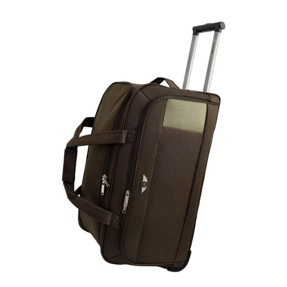 Imagem de Mala Sacola Bolsa de Mão Viagem Rodinha Tecido Poliéster Reforçada Avião Embarque Grande 40l Santino