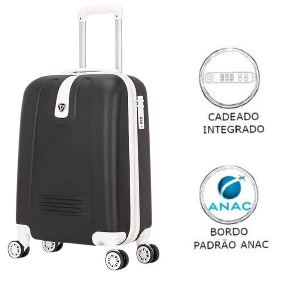 Imagem de Mala Viagem De Bordo Pequena Novas Medidas Anac 55x35x25