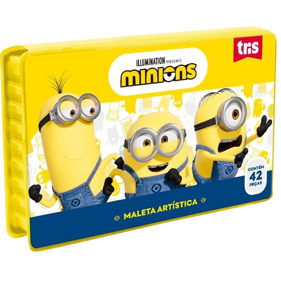 Imagem de Maleta Artistica 42 Peças Pintura Desenho Minions Illumination Original