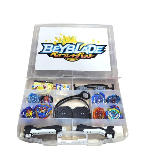 Maleta Beyblade Burst Box Kit 8 Valtryek Evolução+4 Lançador - Tornado ...