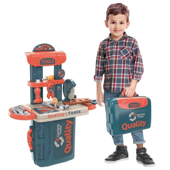 Maleta de Ferramentas Infantil 3 em 1 Multi Montagens Brinquedo Faz de Conta - ATENTU