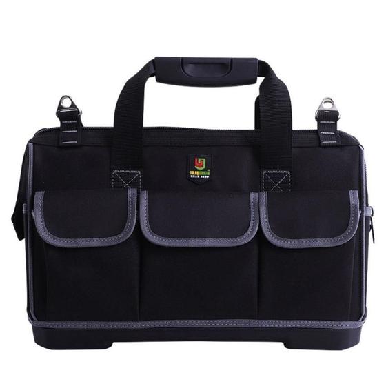Imagem de Maleta de ferramentas reforçada com fundo emborrachado 14 bolsos profissional