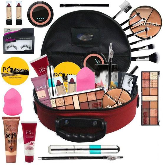 Imagem de Maleta De Maquiagem Completa Profissional Ruby Rose BZ69-2 - Pele Branca