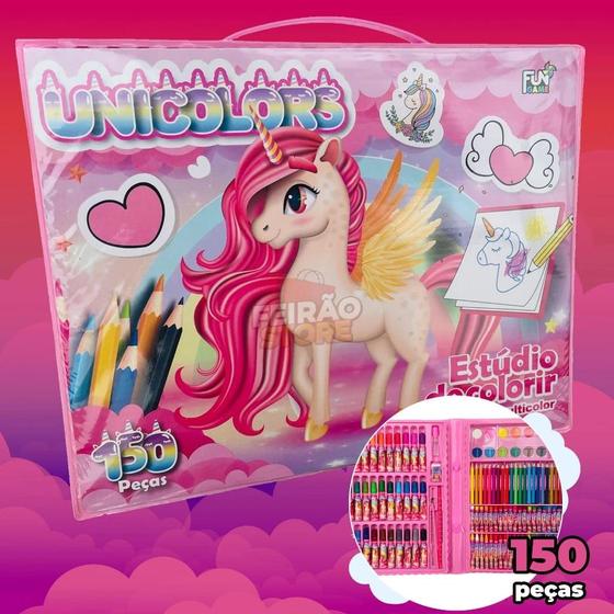 Maleta de Pintura infantil 150 peças unicornio Menor preço em Maleta de Pintura infantil 150 peças unicornio