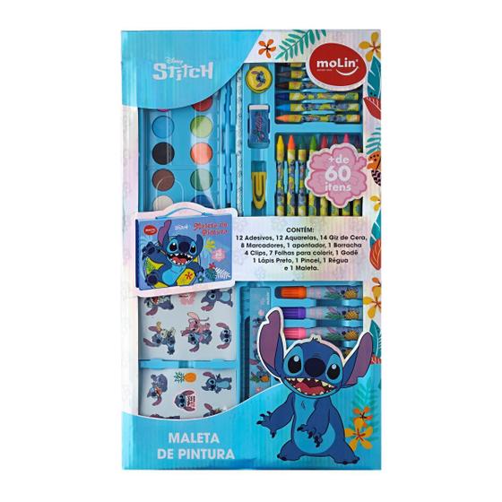 Imagem de Maleta de Pintura Stitch 60 peças Molin