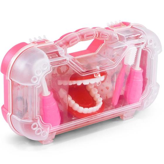 Imagem de Maleta Dentista Infantil Educativo Verde/rosa - Paki Toys