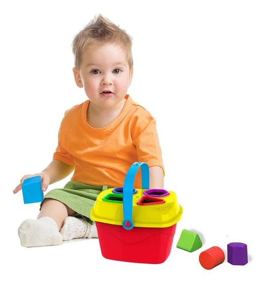 Imagem de Maleta Didática Infantil Com Formas Cardoso Toys 3035