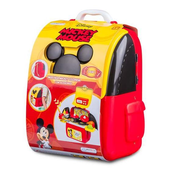 Imagem de Maleta Didatica Infantil Vira Mochila Mickey Multikids