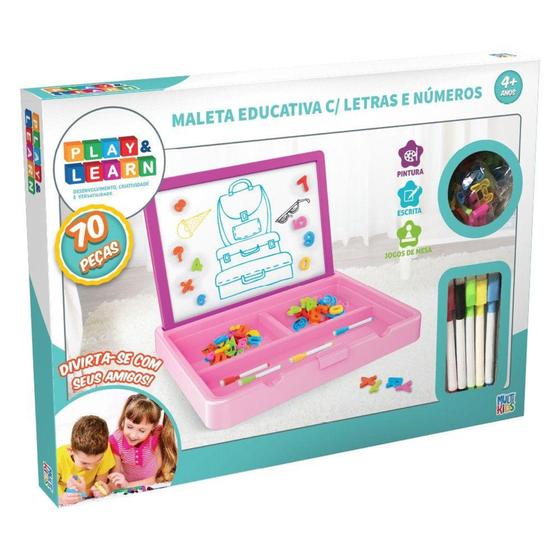 Imagem de Maleta Educativa Com Letras e Números Play e Learn Multikids - BR1793