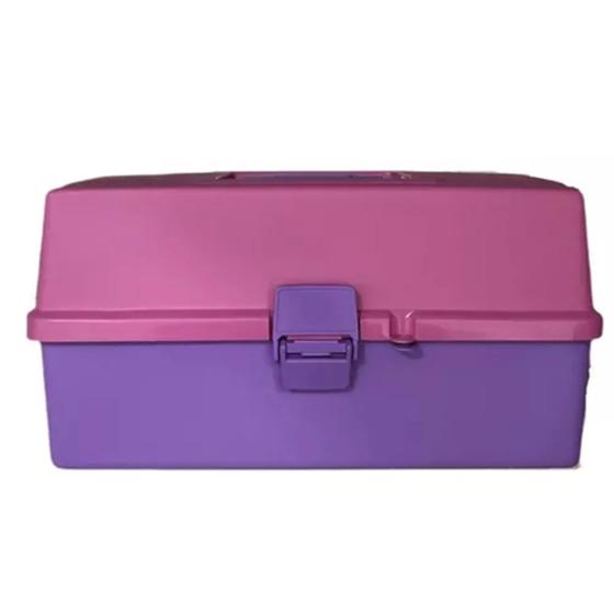 Imagem de Maleta Estojo Organizador De Maquiagem e Acessórios Emifran EL-591 Frasqueira MD 40x20x20cm