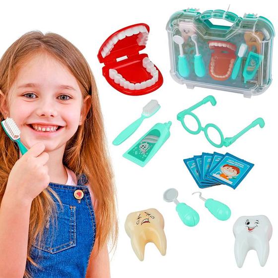 Imagem de Maleta Mini Doutor Kit Dentista Infantil  9 Peças - Paki Toys