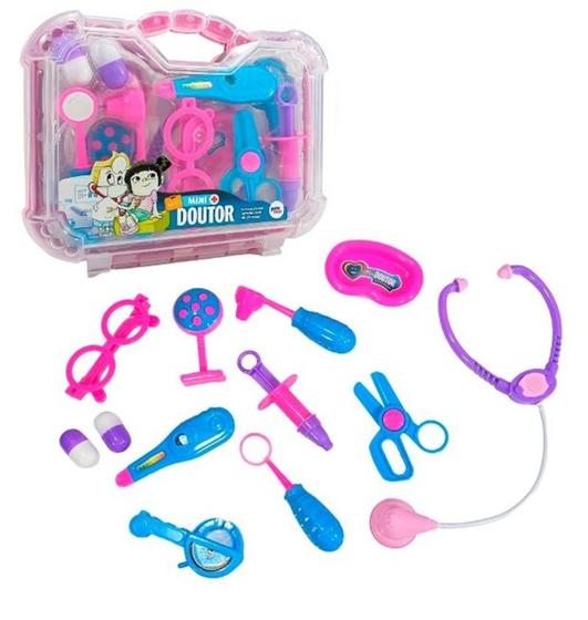 Imagem de Maleta Mini Doutora Brincando de Médica 12 Peças Paki Toys