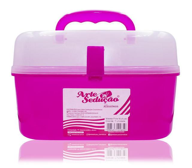 Maleta Multiuso Manicure Pedicure Maquiagem Rosa Grande - Arte Seducao -  Maleta de Maquiagem - Magazine Luiza