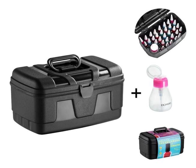 Maleta Organizadora Para 34 Esmaltes Manicure +Porta Acetona Menor preço em Maleta Organizadora Para 34 Esmaltes Manicure +Porta Acetona