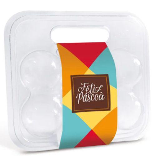 Imagem de Maleta Para 6 Ovos Transparente com Cinta 16,5x15,3x6,8cm Douce - 10 Un