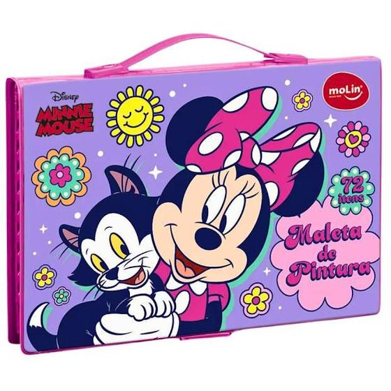 Imagem de Maleta Para Pintura 72 Itens Disney Minnie Retangular Molin