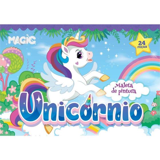 Imagem de Maleta para Pintura Unicornio -  24 Pecas