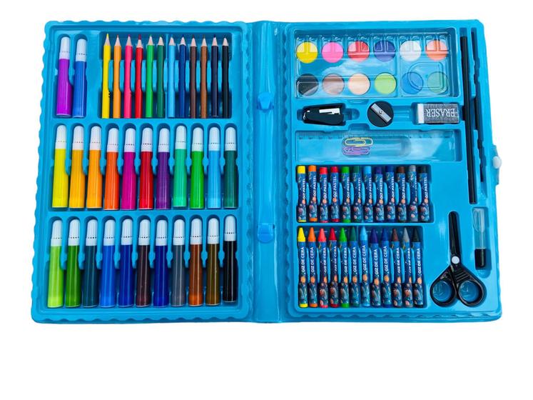 Maleta Pintura Estojo Desenho Infantil 86 peças Menor preço em Maleta Pintura Estojo Desenho Infantil 86 peças