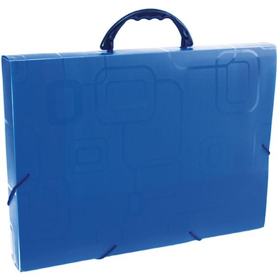 Imagem de Maleta Plastica Com Alca Dellofine Oficio Azul