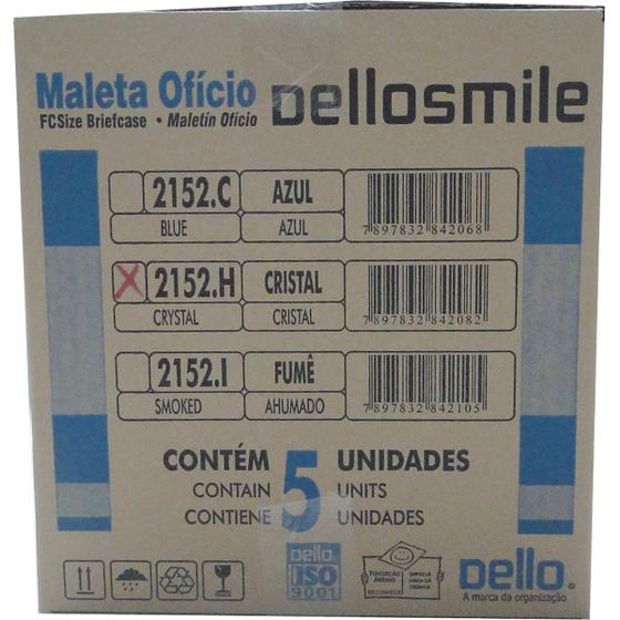 Imagem de Maleta Plastica com ALCA Dellofine Oficio Cristal