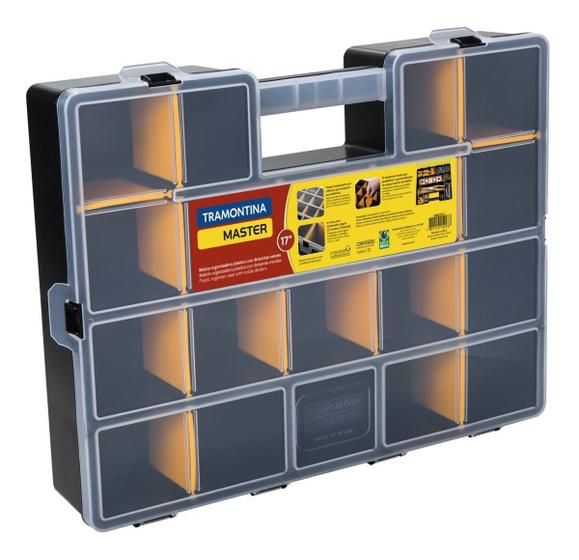 Maleta Plástica Organizadora Tramontina 17 C/ Divisorias Móveis - 43805017 Menor preço em Maleta Plástica Organizadora Tramontina 17 C/ Divisorias Móveis - 43805017