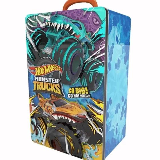 Imagem de Maleta Porta Carrinhos Monster Trucks Hot Wheels Fun