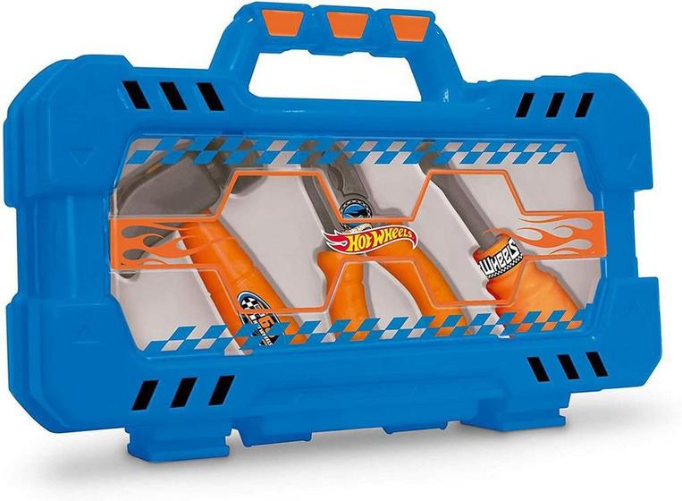 Imagem de Maleta Porta Ferramentas Com 3 Acessórios Hot Wheels Azul