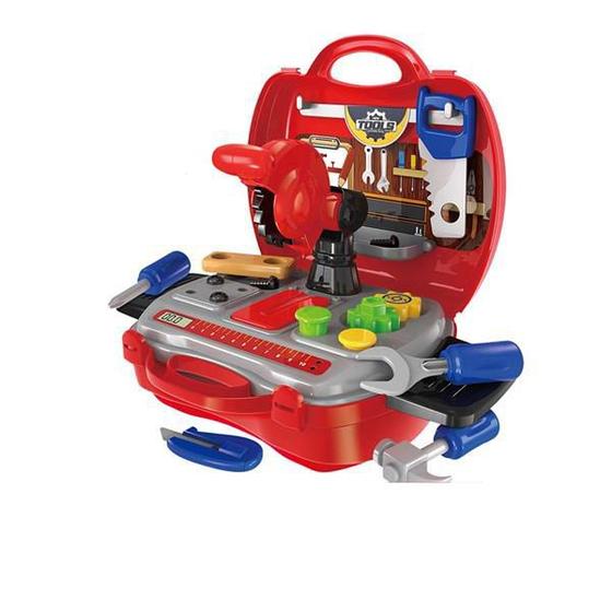 Imagem de Maleta Workshop Jr Construtor 19 Itens Vermelho Multikids