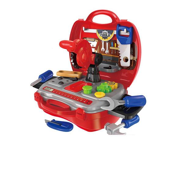 Imagem de Maleta Workshop Jr Construtor Com 19 Itens Vermelho Multikids - Br773