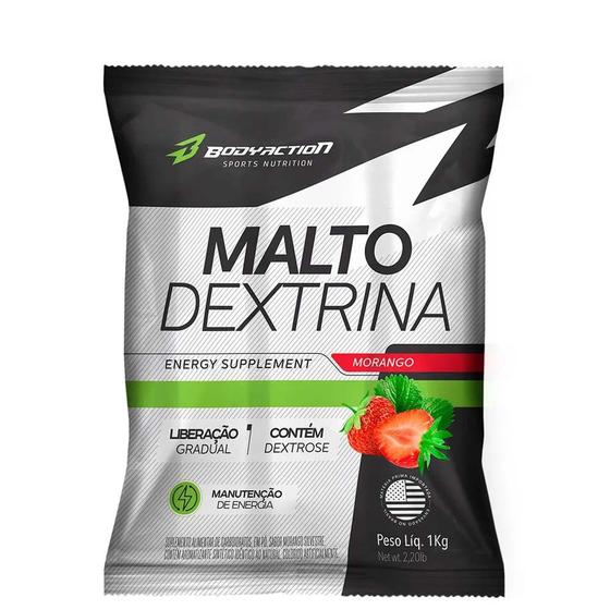 Maltodextrina Bodyaction Morango Silvestre 1kg Menor preço em Maltodextrina Bodyaction Morango Silvestre 1kg