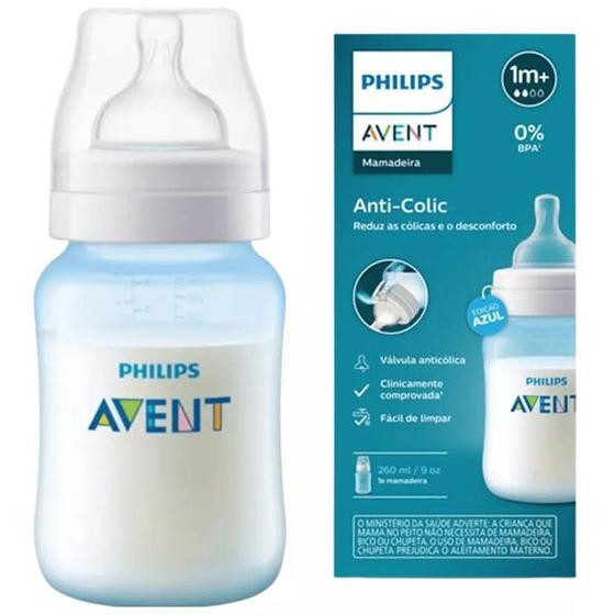 Imagem de Mamadeira ANTI-COLIC Classica 260ML Azul Philips AVENT SCY121/10