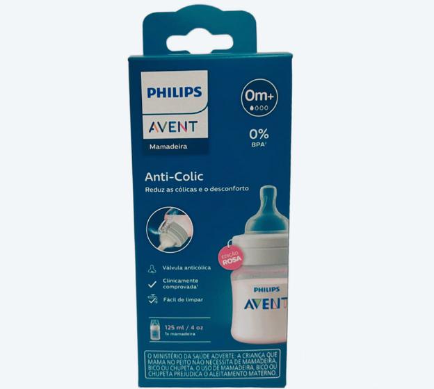 Imagem de Mamadeira Anti-colic Rosa 125ml -  Philips Avent