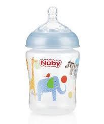 Imagem de Mamadeira Bico Largo 270ml - Nuby Azul