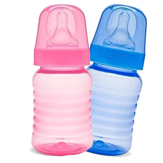 Imagem de Mamadeira Big Clean Lolly Nenny 160 mL BPA Free Azul e Rosa