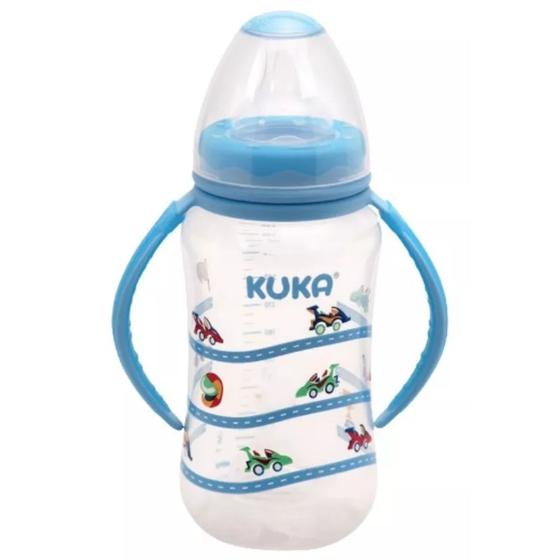 Imagem de Mamadeira Big Natural 330 ml Azul Bico Tam Universal - Kuka