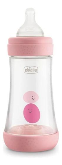 Imagem de Mamadeira Chicco Perfect 5 Fluxo Medio 240ml Rosa