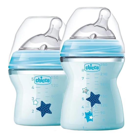 Imagem de Mamadeira Chicco Recém Nascido Azul Step Up 150/250Ml 0+ Mes