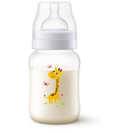 Mamadeira Clássica Anti-cólica Decorada 260ml Girafa - Philips Avent Menor preço em Mamadeira Clássica Anti-cólica Decorada 260ml Girafa - Philips Avent
