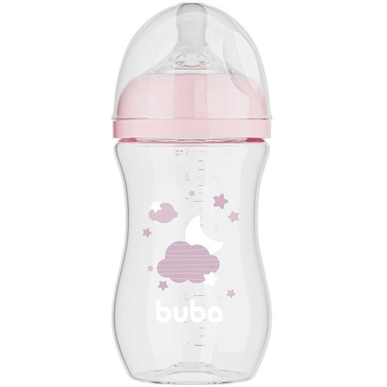 Imagem de Mamadeira Easy Flow Nuvem Rosa 270ml Buba