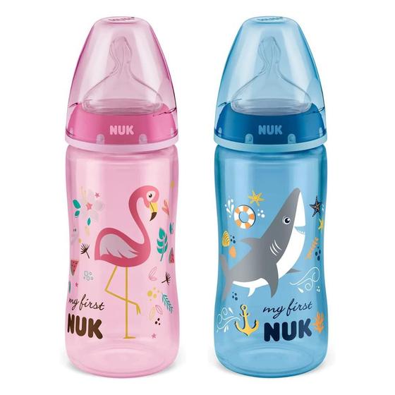 Imagem de Mamadeira Flamingo  Bico Silicone Anti-Cólica 300ml +6 meses N2