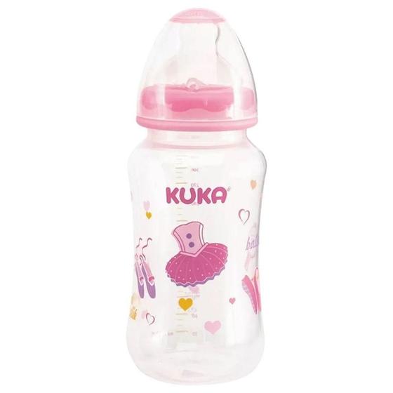 Imagem de Mamadeira Kuka Big Natural Ortodôntico 330Ml - Cor Rosa