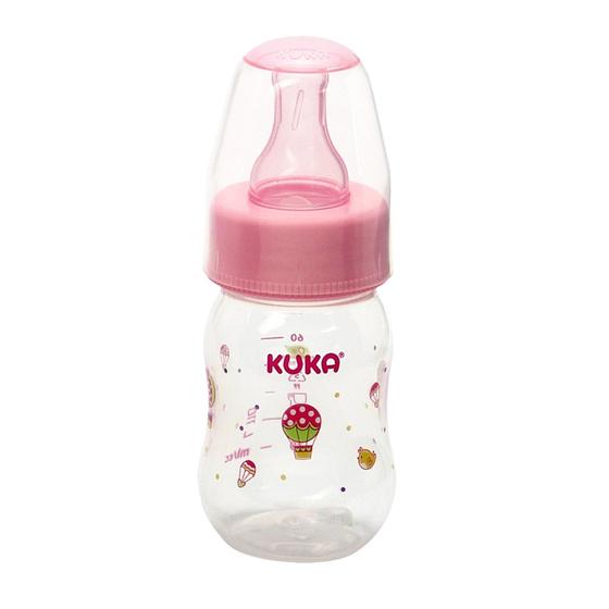 Imagem de Mamadeira Kuka Natural Color Bico Universal Rosa 70ml Ref: 1552