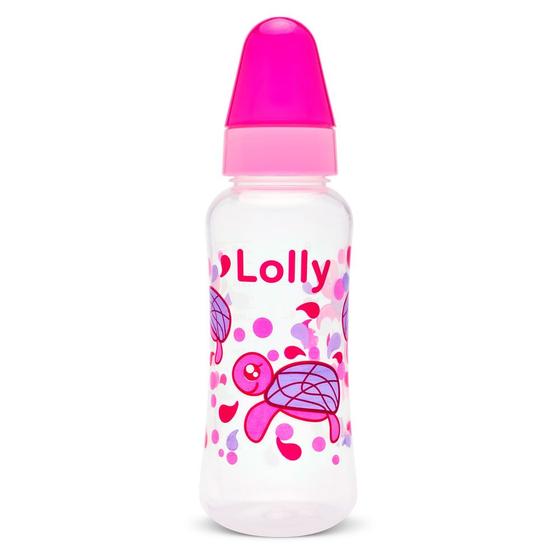 Imagem de Mamadeira Lolly Bico de Silicone Ortodôntico Oceano Rosa 250ml