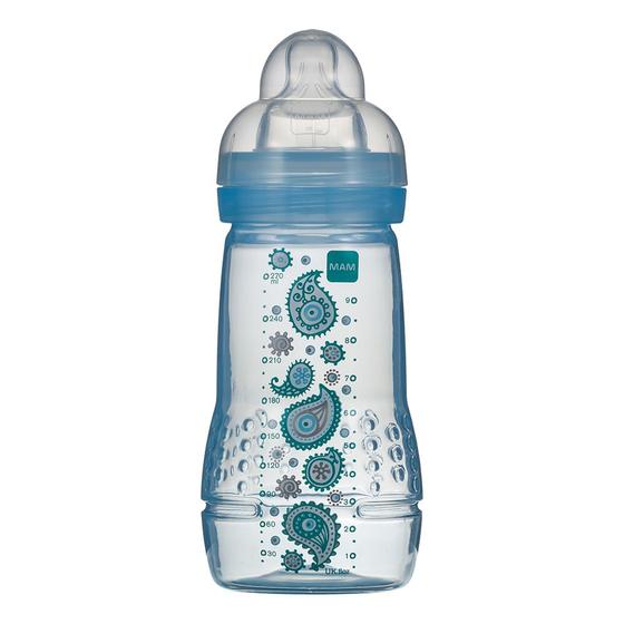 Imagem de Mamadeira Mam Easy Active Fashion Bottle Bico de Silicone Skin Soft Cores Sortidas 270ml 2+ Meses Boys Ref:4837