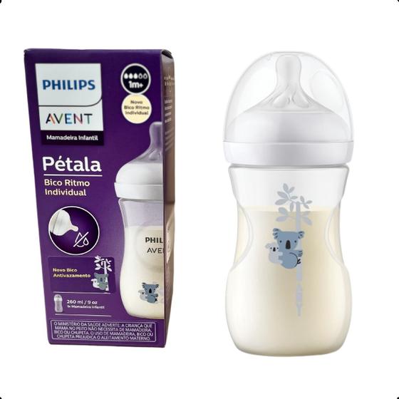 Imagem de Mamadeira Pétala 3.0 260ml Coala Philips Avent + bico n3 SCY903/66