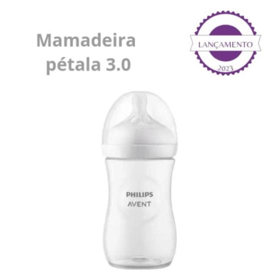 Imagem de Mamadeira Pétala 3.0 Philips Avent 260ml Transparente 1m+