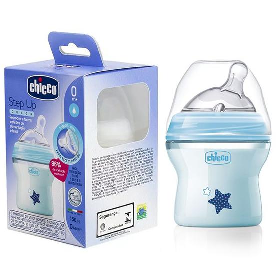 Imagem de Mamadeira Step Up Chicco 150ml Fluxo Normal Rescém Nascido Menino Menina 0m+