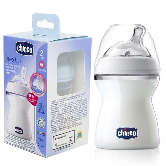 Imagem de Mamadeira Step Up Chicco 250ml Fluxo Médio Menino Menina 2m+