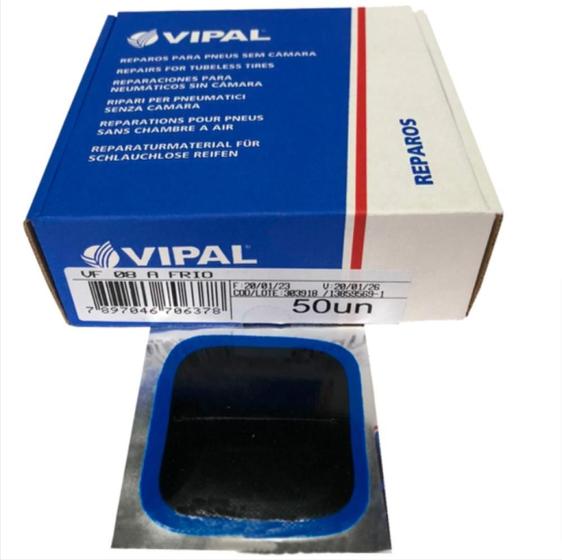 Imagem de Manchão Reparo Pneu VF-08 Vipal (67X67mm) Caixa Com 50 Pç 