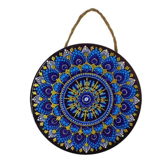 Imagem de Mandala De Parede Cerâmica Porcelana  16 Cm